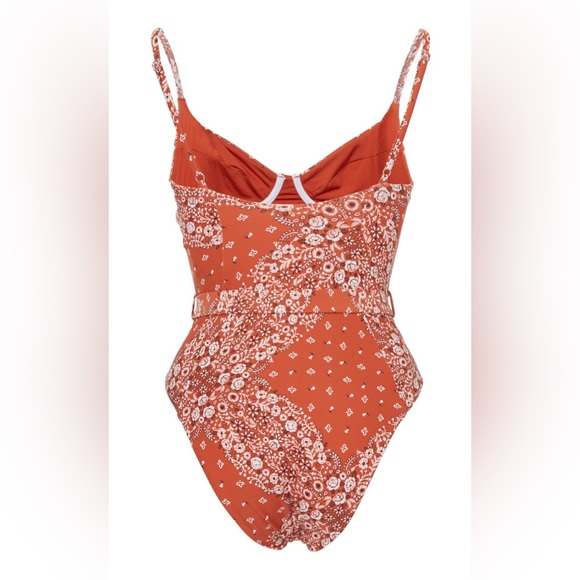 Onia + WeWoreWhat Belted Bandana Print Swimsuit, XS, Excellent Condition - Picture 10 of 11